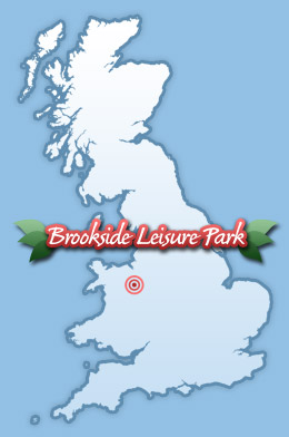Map showing the location on Brookside Leisure Park